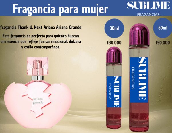 fragancia Thank U, Next Ariana Ariana Grande